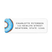 Retouradres Blue Donut Baby Sprinkle Etiket (Voorkant)