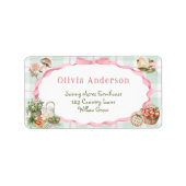 Retouradres boerenmarkt-Baby shower Etiket (Voorkant)