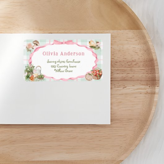 Retouradres boerenmarkt-Baby shower Etiket