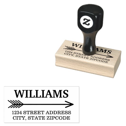 Retouradres Boho Arrow Rubberstempel (Gestempeld)