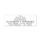 Retouradres Boho Wildbloemen Monogram Aangepast Zelfinktende Stempel (Design)