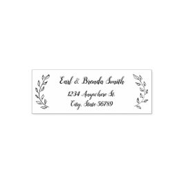 Retouradres botanisch randschrift  zelfinktende stempel