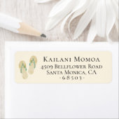 Retouradres botanische Teenslippers Etiket (Insitu)