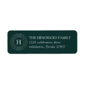 Retouradres Bright Cirkelmonogram Etiket (Voorkant)