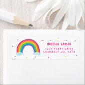 Retouradres Bright regenboogBaby shower Etiket (Insitu)