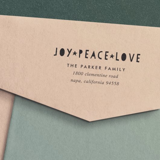 Retouradres Bright Tidings Holiday Zelfinktende Stempel