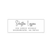 Retouradres bruiloft zelfinktende stempel (Design)