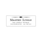 Retouradres bruiloft zelfinktende stempel (Design)