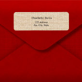 Retouradres Burlap monogram Etiket