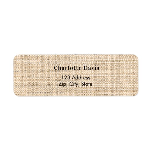 Retouradres Burlap monogram Etiket (Voorkant)
