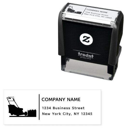 Retouradres Business Lawn Mower Gardener Grass Zelfinktende Stempel (In situ)