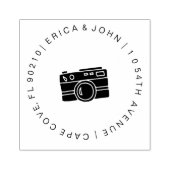Retouradres camerafotograaf rubberstempel (Afrduk)