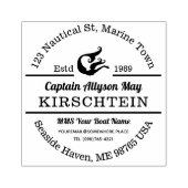 Retouradres Captain Mermaid Nautical Marine Zee Rubberstempel (Afrduk)