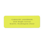 Retouradres Chartreuse Persoonlijk Elegant Etiket (Voorkant)