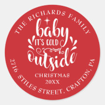Retouradres Christmas Baby is koud buiten