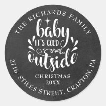 Retouradres Christmas Boho Chalkboard