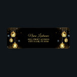 Retouradres Christmas Shiny Golden Ornamenten Etiket<br><div class="desc">Retouradres Christmas Shiny Golden Ornamenten label. Uniek,  mooi,  stijlvol design. Makkelijk te personaliseren. Lettertypestijl,  -grootte en -kleuren kunnen worden gewijzigd. Overeenkomende objecten zijn beschikbaar.</div>