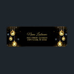 Retouradres Christmas Shiny Golden Ornamenten Etiket<br><div class="desc">Retouradres Christmas Shiny Golden Ornamenten label. Uniek,  mooi,  stijlvol design. Makkelijk te personaliseren. Lettertypestijl,  -grootte en -kleuren kunnen worden gewijzigd. Overeenkomende objecten zijn beschikbaar.</div>