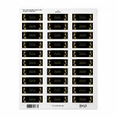 Retouradres Christmas Shiny Golden Ornamenten Etiket (Full Sheet)