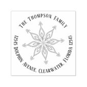 Retouradres Christmas Snowflake Zelfinktende Stempel (Design)