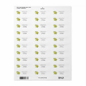 Retouradres citroen etiket (Full Sheet)