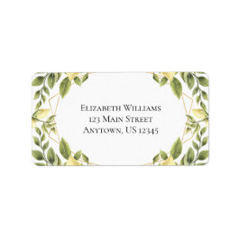 Retouradres citroenen groen etiket