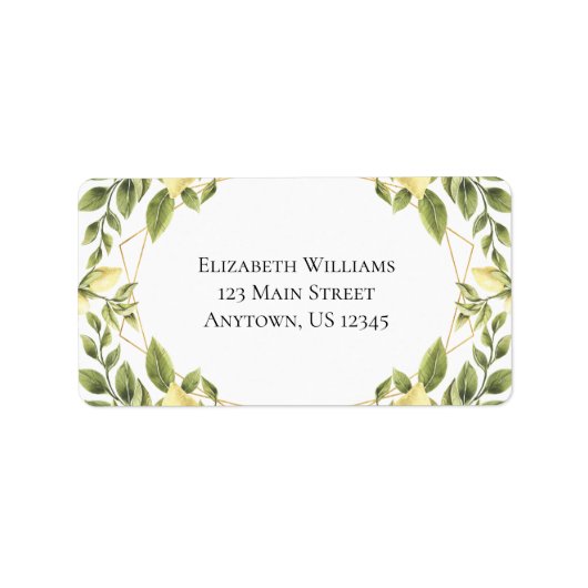 Retouradres citroenen groen etiket (Voorkant)