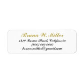Retouradres Commerciële lettertypecaligrafie Etiket (Voorkant)