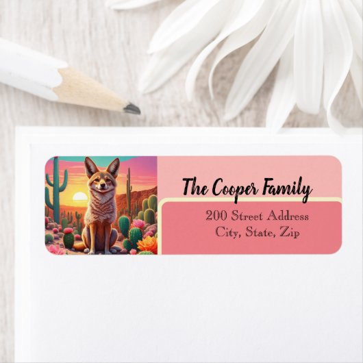 Retouradres Coyote-label Etiket (Insitu)