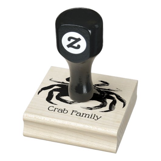Retouradres Crab Family Rubberstempel (Stempel)