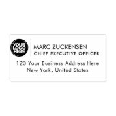 Retouradres Custom Business Logo Professional Rubberstempel (Afrduk)