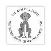 Retouradres Custom Family Pet Zelfinktende Stempel (Design)