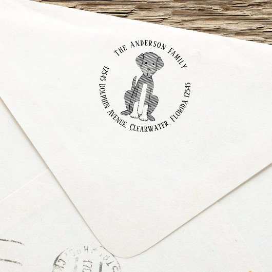 Retouradres Custom Family Pet Zelfinktende Stempel