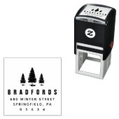 Retouradres Dennenbomen Zelfinktende Stempel (In situ)