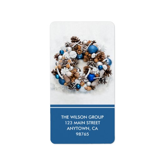 Retouradres dennenkrans etiket (Voorkant)