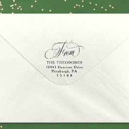 Retouradres eenvoudig elegant schrift van  zelfinktende stempel