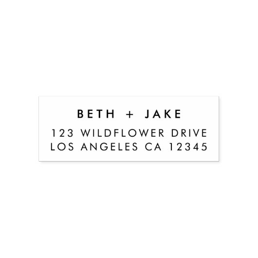 Retouradres | Eenvoudig minimalistisch modern paar Zelfinktende Stempel (Design)