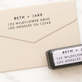 Retouradres | Eenvoudig minimalistisch modern paar Zelfinktende Stempel