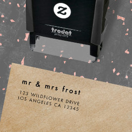 Retouradres | Eenvoudig minimalistisch modern paar Zelfinktende Stempel