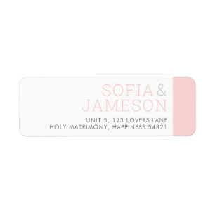 RETOURADRES eenvoudig modern type schattig roze Etiket