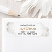 Retouradres | Elegant Alabaster Peonies Etiket (Insitu)