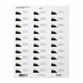 Retouradres Elegant Gold Black Mountains Etiket (Full Sheet)
