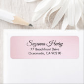 Retouradres _elegant handschrift blozend roze etiket (Insitu)