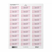 Retouradres _elegant handschrift blozend roze etiket (Full Sheet)