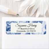 Retouradres _elegant handschrift BLUE ROSES Etiket (Insitu)