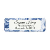 Retouradres _elegant handschrift BLUE ROZEN Etiket (Voorkant)