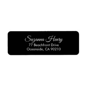 Retouradres _elegant handschrift retouradres etiket