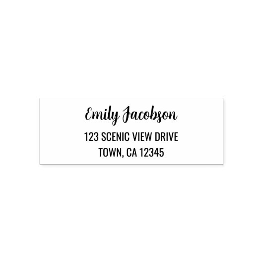 Retouradres | Elegant modern kalligrafie-script Zelfinktende Stempel (Design)