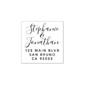 Retouradres Elegant Modern Script Rubberstempel (Afrduk)