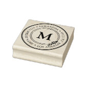 Retouradres Elegant Monogram Minimalistische Self- Rubberstempel (Stempel)